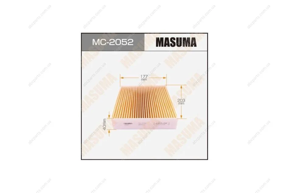 Фильтр салона MITSUBISHI COLT 2004 (MC-2052) MASUMA MC2052 (фото 1)