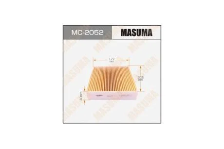 Фильтр салона MITSUBISHI COLT 2004 (MC-2052) MASUMA MC2052
