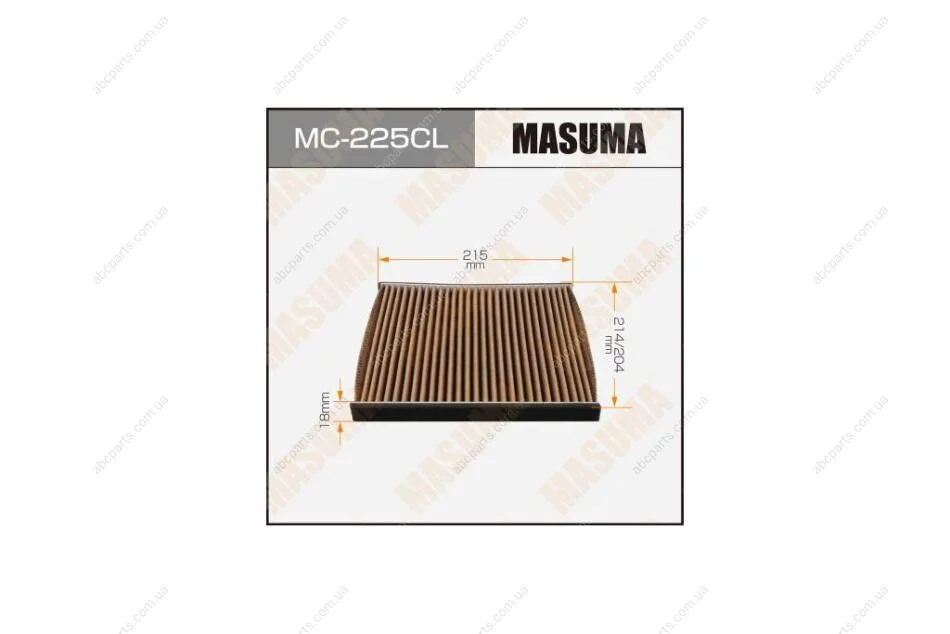 Фильтр салона AC-102 угольный (MC-225CL) MASUMA MC225CL (фото 1)