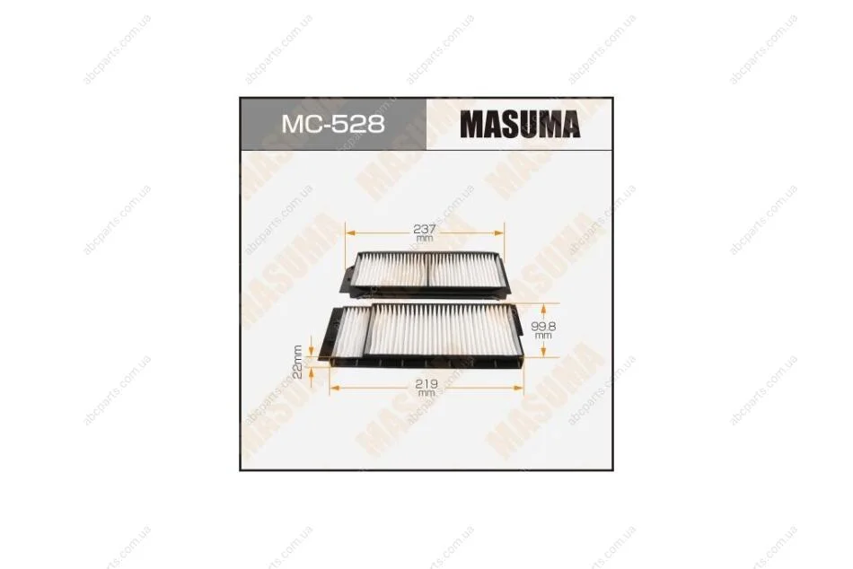 Фильтр салона MAZDA 5 (CW) 2.0, 1.6 CD, 1.8 MZR (10-15)/MAZDA 6 (MC-528) MASUMA MC528 (фото 1)