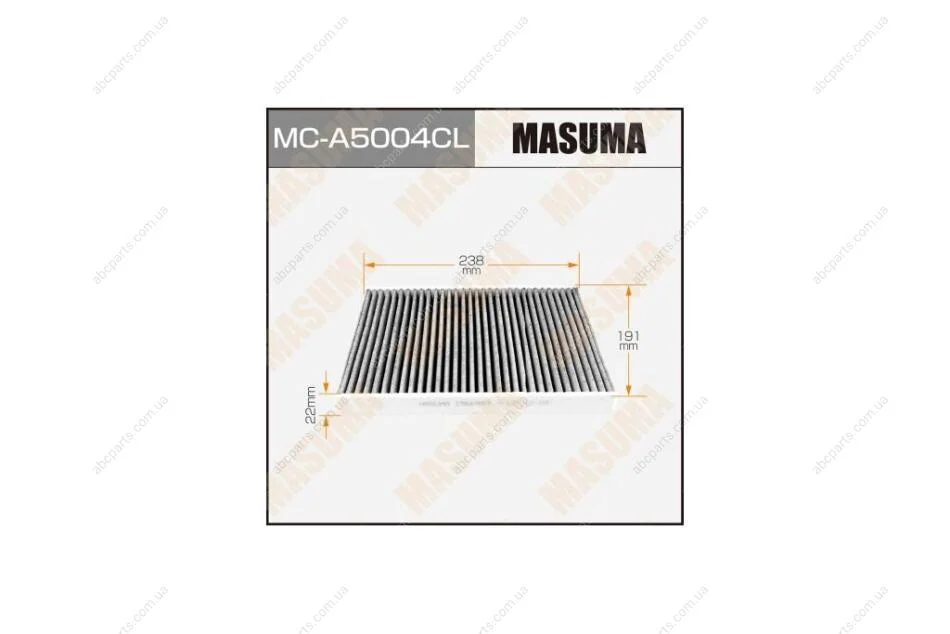 Фільтр салону вугільний FORD/ FIESTA/ V1400V1600 08- (MC-A5004CL) MASUMA MCA5004CL (фото 1)