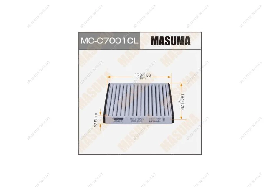 Фильтр салона угольный SUZUKI SX4, SWIFT/ RS413 (MC-C7001CL) MASUMA MCC7001CL (фото 1)