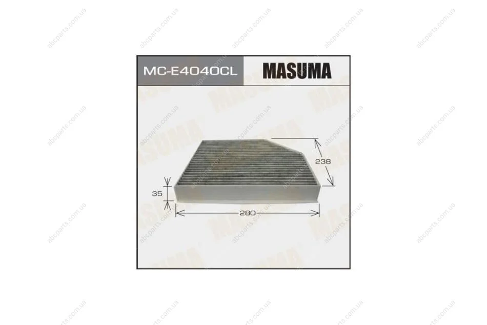 Фільтр салону вугільний AUDI/ A4A5Q5/ V1800 V4200 07- (MC-E4040CL) MASUMA MCE4040CL (фото 1)