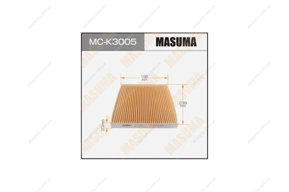 Фільтр салону AC0163 HYUNDAI / ELANTRA / V1600 V2000 06-09 (MC-K3005) MASUMA MCK3005 (фото 1)