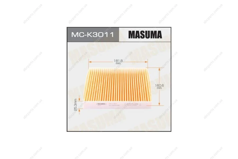 Фильтр салона KIA/ SOUL/ V1600 08- (MC-K3011) MASUMA MCK3011 (фото 1)
