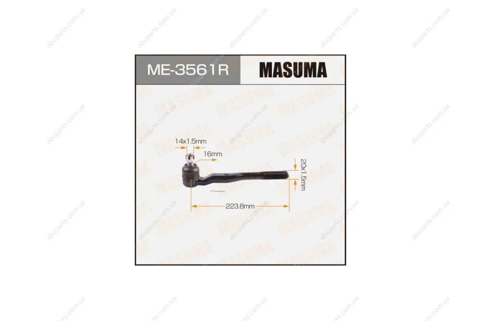 Наконечник рулевой тяги out TOYOTA LAND_CRUISER 100 ##J9#, ##N18# RH (ME-3561R) MASUMA 'ME3561R (фото 1)