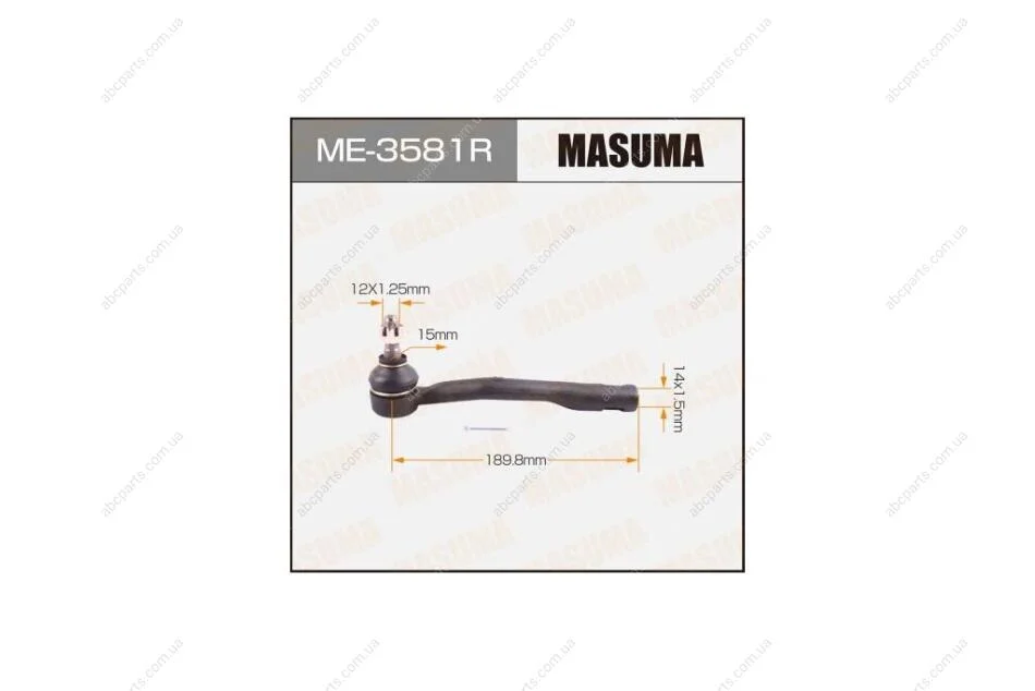 Наконечник рулевой тяги TOYOTA AVENSIS/ AT220 RH (ME-3581R) MASUMA 'ME3581R (фото 1)