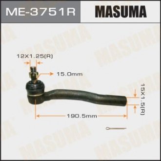 Наконечник рулевой тяги out TOYOTA AURIS, WINDOM/ MCV30, CAMRY ACV# RH MASUMA 'ME3751R