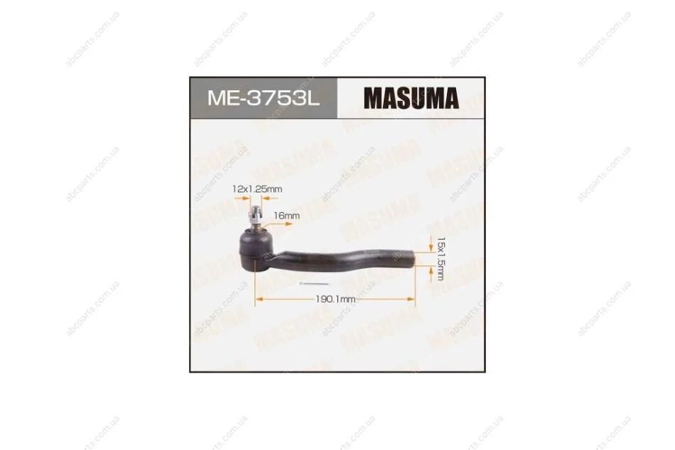 Наконечник рулевой левый Toyota Camry (03-) (ME-3753L) MASUMA ME3753L (фото 1)