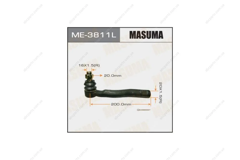 Наконечник рулевой тяги out LH TOYOTA LAND CRUISER 100, LEXUS LX470, -2000.08 (ME-3811L) MASUMA 'ME3811L (фото 1)