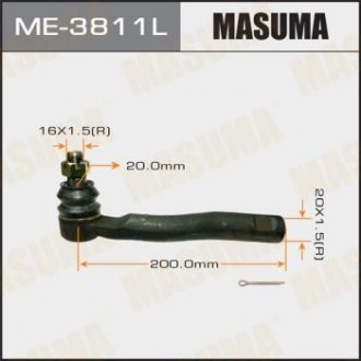 Наконечник рулевой тяги out LH TOYOTA LAND CRUISER 100, LEXUS LX470, -2000.08 MASUMA 'ME3811L