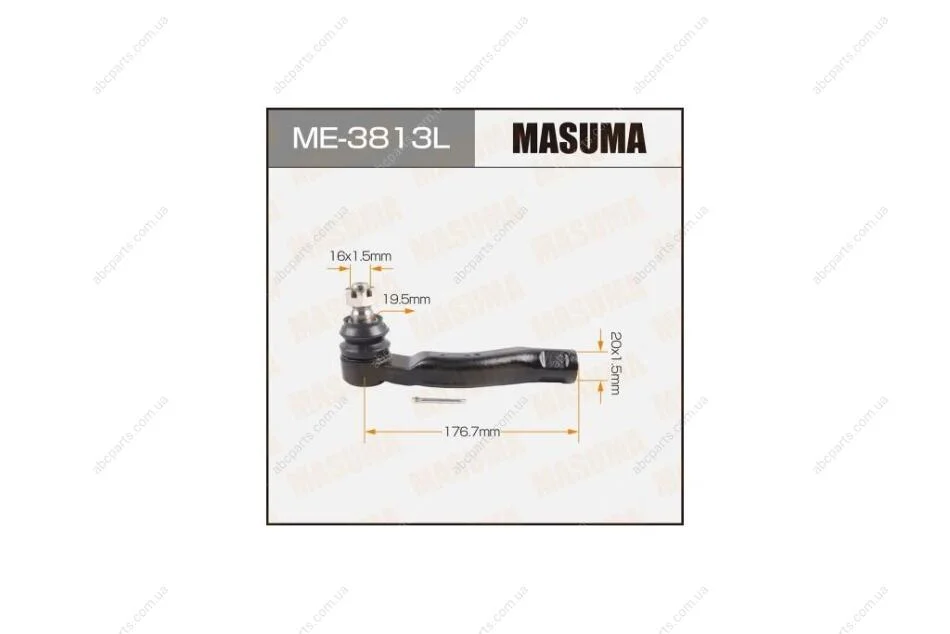 Наконечник кермовий out LH LAND CRUISER 100 LEXUS LX470 2000.08- (ME-3813L) MASUMA ME3813L (фото 1)