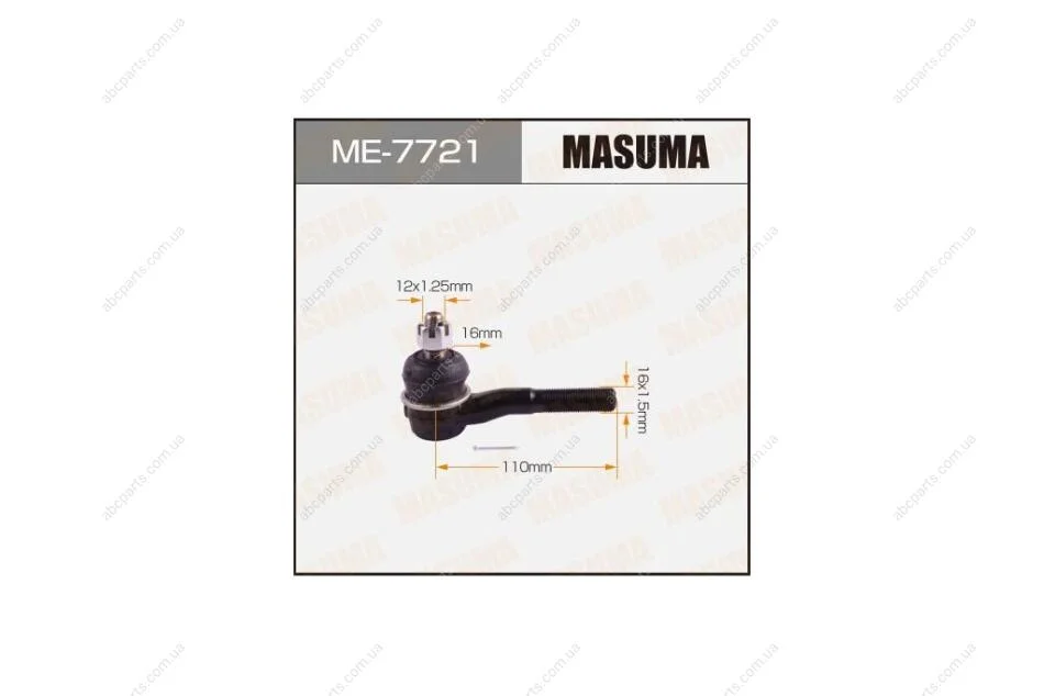 Наконечник рулевой наружн Mitsubishi L200 III, Pajero (90-11) (ME7721) MASUMA 'ME7721 (фото 1)