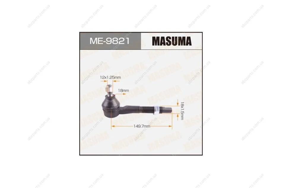 Накінечник SAI, AVENSIS / AZK10, ZRT270L частина тяги (ME-9821) MASUMA 'ME-9821 (фото 1)