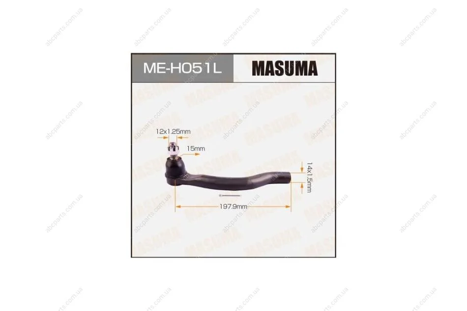 Наконечник рулевой HONDA ACCORD 08- OUT L А ТАКЖЕ HONDA EURO CIVIC CIVIC 06- 11- OUT R (ME-H051L) Masuma MASUMA MEH051L (фото 1)