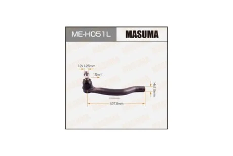 Наконечник кермовий HONDA ACCORD 08- OUT L А ТАКОЖ HONDA EURO CIVIC CIVIC 06- 11- OUT R (ME-H051L) Masuma MASUMA MEH051L