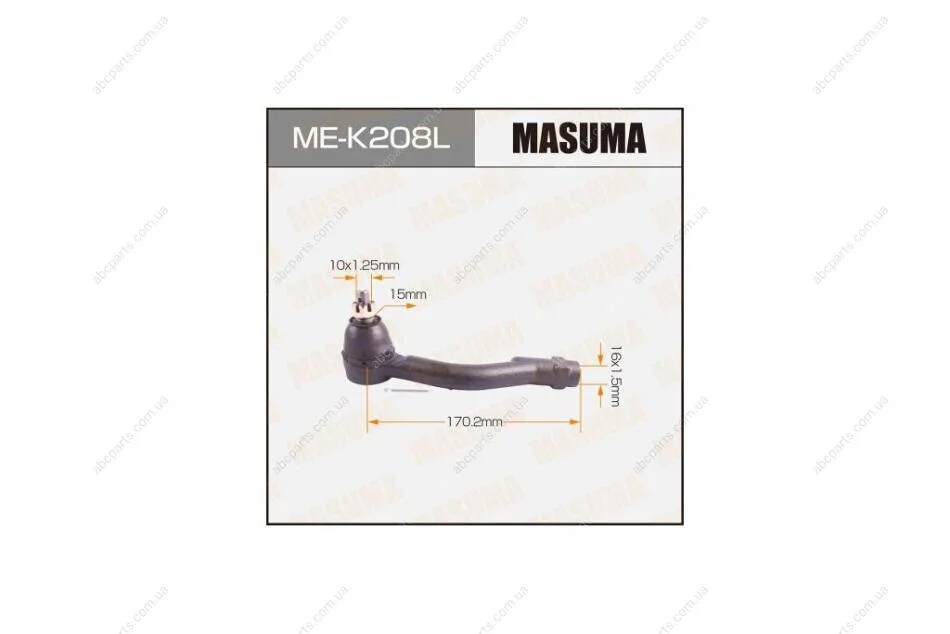 Наконечник кермовий лев HYUNDAI TUCSON / KIA SPORTAGE (MEK208L) MASUMA 'MEK208L (фото 1)