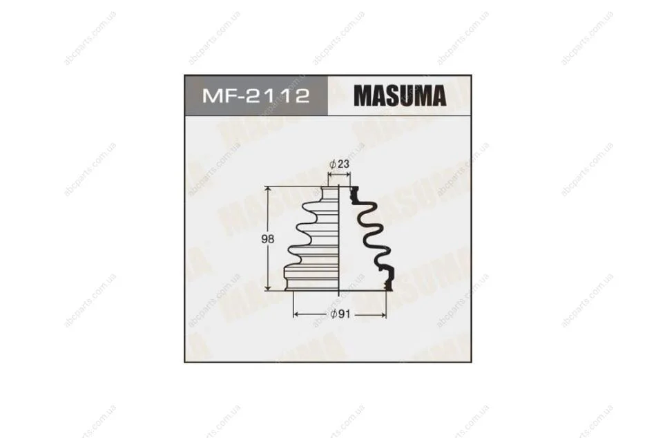 Пыльник ШРУСа HONDA CR-V III (06-14), HONDA FR-V (04-10), HONDA ACCORD VII (MF-2112) MASUMA MF2112 (фото 1)