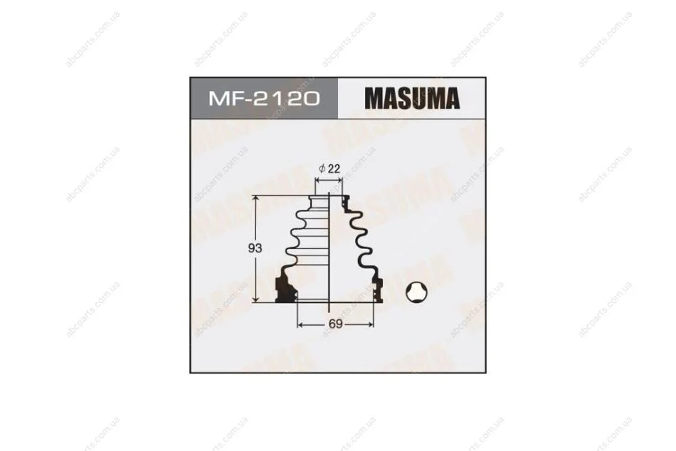 Пильовик ШРКШ внутрішнього Toyota Corolla (00-06), RAV 4 (00-05) (MF-2120) MASUMA MF2120 (фото 1)