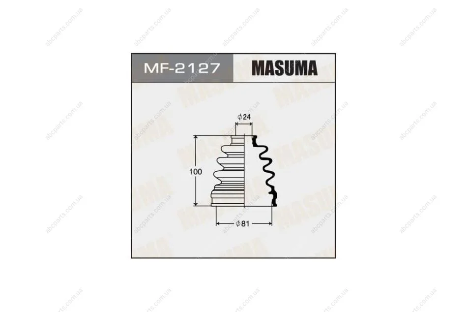 Пильовик ШРКШ зовнішнього Nissan Juke (10-14)/ Toyota Auris (08-11), Corolla (06-13) (MF-2127) MASUMA MF2127 (фото 1)