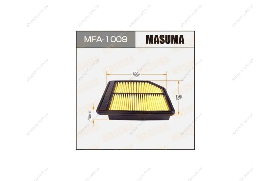 Фильтр воздушный A-886V (MFA-1009) MASUMA MFA1009 (фото 1)