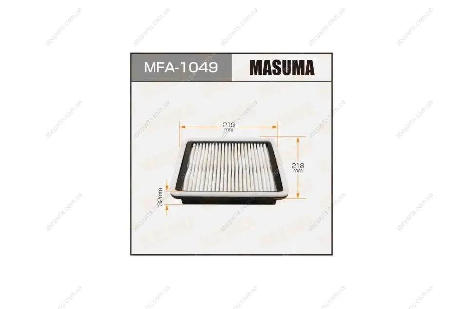 Фільтр повітряний Subaru Forester (07-), Impreza (07-), Legacy, Outback (03-), XV (11-) (MFA-1049) MASUMA MFA1049 (фото 1)
