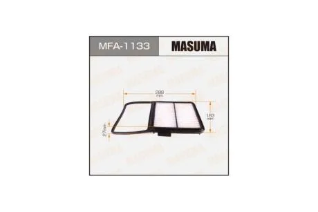Фильтр воздушный TOYOTA PRIUS (_W3_) 1.8 Hybrid (ZVW3_) (09-14)/TOYOTA PRIUS (_W2_) 1.5 (NHW2_) (03-09) (MFA-1133) MASUMA MFA1133