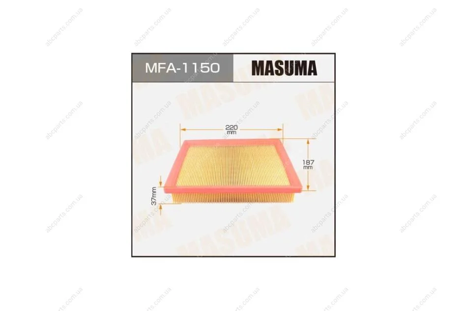 Фільтр повітряний A-1027 (MFA-1150) MASUMA MFA1150 (фото 1)