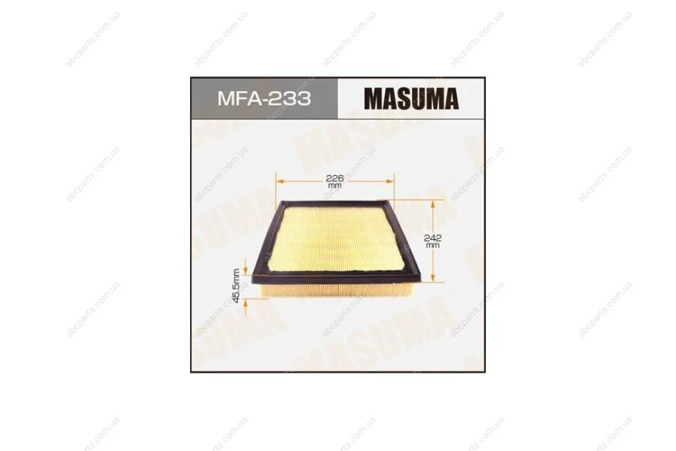 Фильтр воздушный Toyota Camry, Highlander, Rav4 (17-) (MFA-233) MASUMA MFA233 (фото 1)