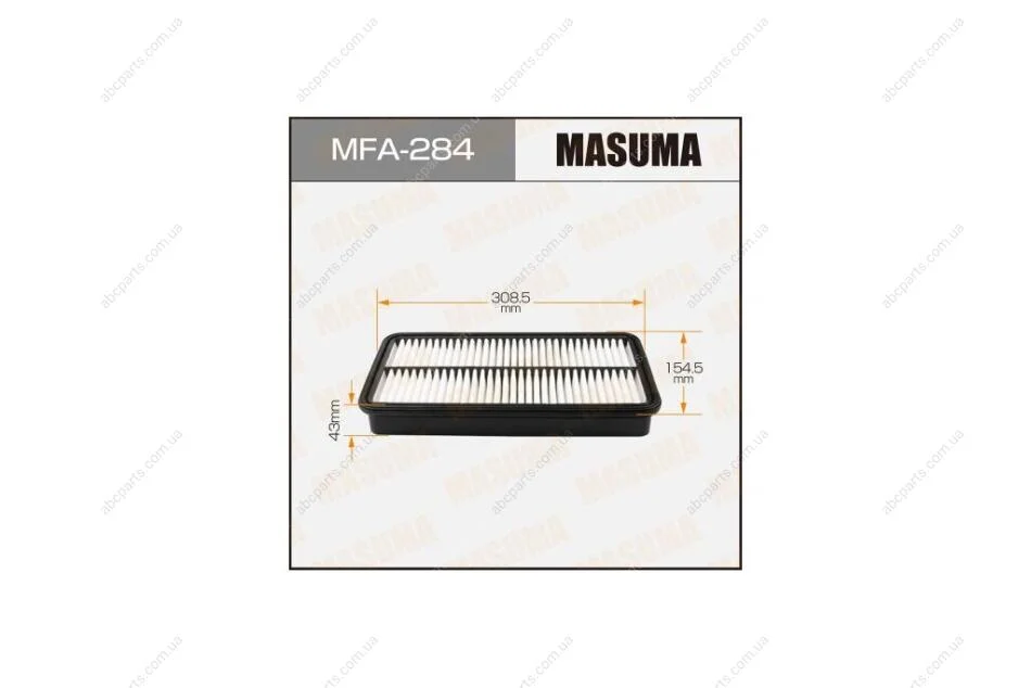 Фільтр повітряний A-161 (MFA-284) MASUMA MFA284 (фото 1)