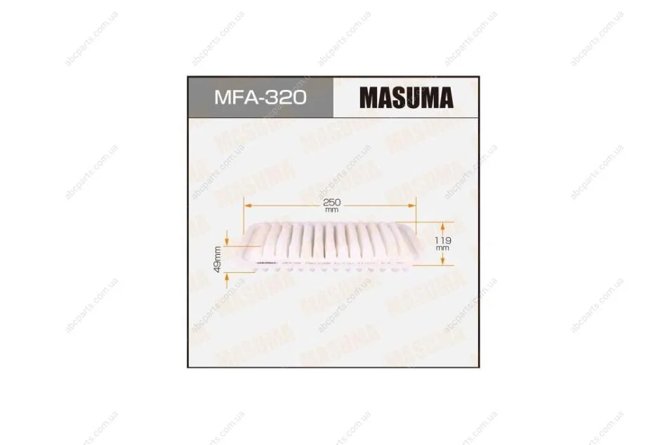 Фильтр воздушный A-197 (MFA-320) MASUMA MFA320 (фото 1)