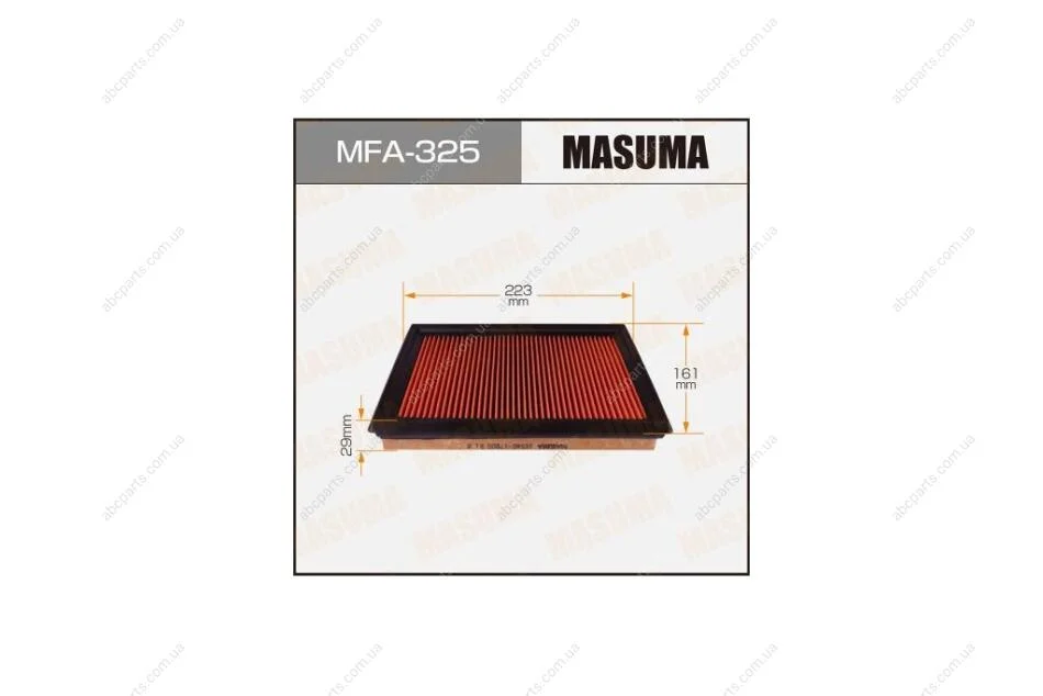 Фільтр повітряний AN-202V з просоченням олією (MFA-325) MASUMA MFA325 (фото 1)