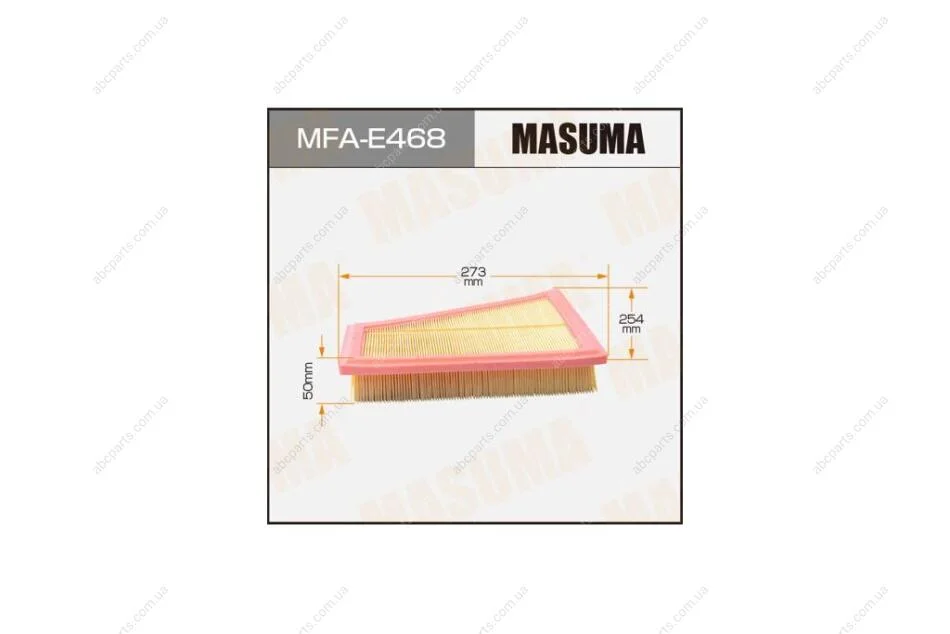 Фильтр воздушный A0491 BMW 5-SERIES (F10)X1 (E84) (MFA-E468) MASUMA MFAE468 (фото 1)