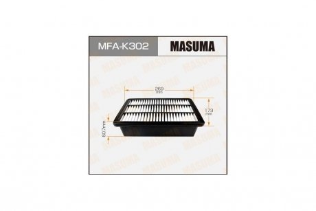 Фильтр воздушный A0458 HYUNDAI/ SANTA FE/ V2000 V2700 05- MASUMA MFAK302