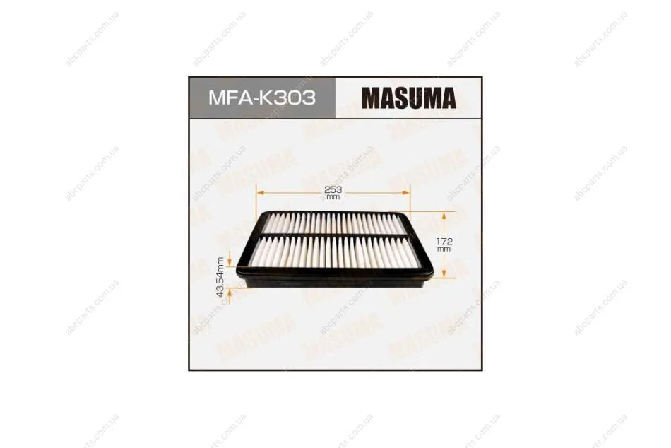 Фильтр воздушный A2517 KIA/ SPORTAGE/ V2000 V2700 04- (MFA-K303) MASUMA MFAK303 (фото 1)
