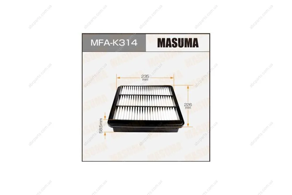 Фільтр повітряний (MFA-K314) MASUMA MFAK314 (фото 1)