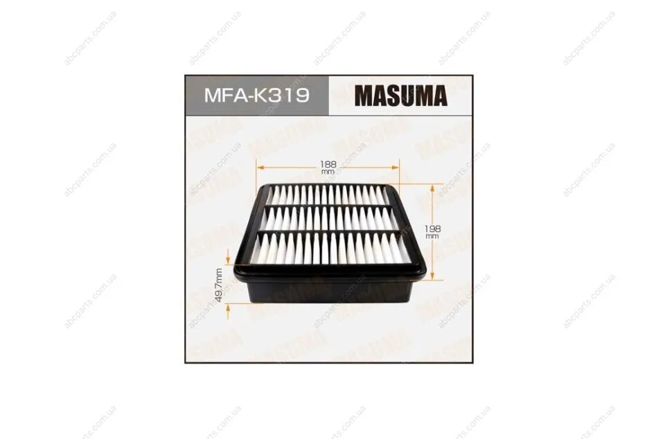 Фильтр воздушный A9320 HYUNDAI/ ELANTRA/ V1600 V2000 06- (MFA-K319) MASUMA MFAK319 (фото 1)