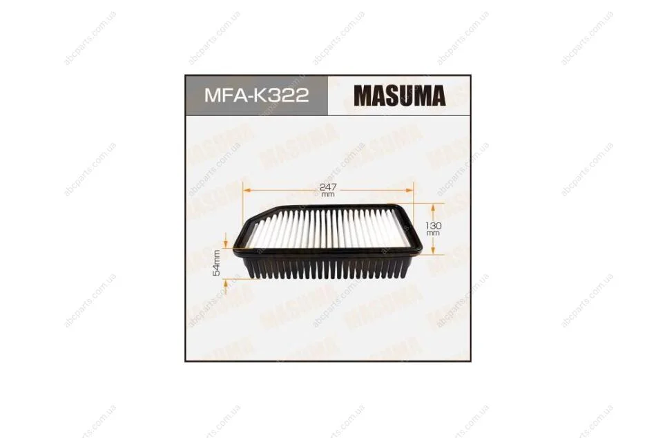Фільтр повітряний Hyundai i20 (08-14)/KIA Soul (08-14) (MFA-K322) MASUMA MFAK322 (фото 1)
