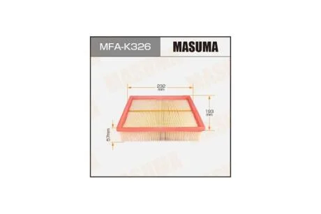 Фільтр повітряний (MFA-K326) MASUMA MFAK326