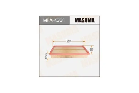 Фильтр воздушный Ssangyong Rexton (02-) (MFA-K331) MASUMA MFAK331