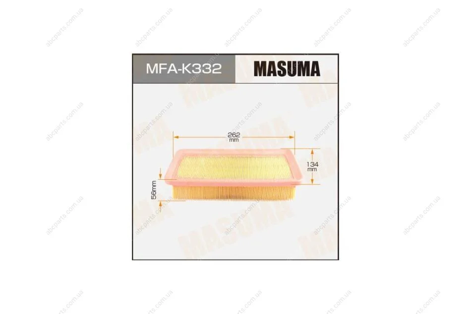 Фильтр воздушный A9608PU LHD KIA/ RIO/ V1400 V1600 06- (MFA-K332) MASUMA MFAK332 (фото 1)