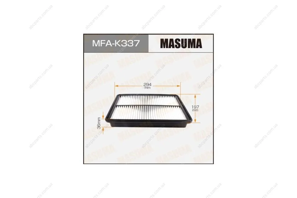 Фильтр воздушный Hyundai Santa Fe/ KIA Sorento 2.2D (12-) (MFA-K337) MASUMA MFAK337 (фото 1)