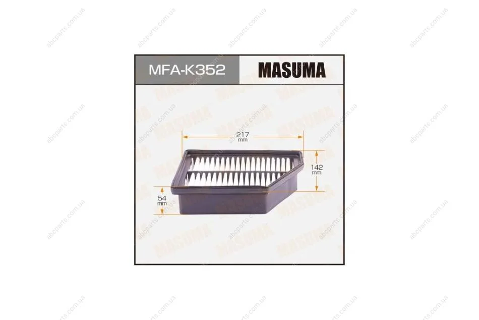 Фильтр воздушный (MFA-K352) MASUMA MFAK352 (фото 1)