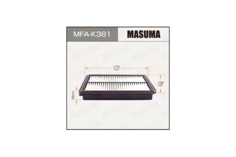 Фільтр повітряний A0702 LHD KIA OPTIMA HYUNDAI SONATA 14- (MFA-K381) MASUMA MFAK381