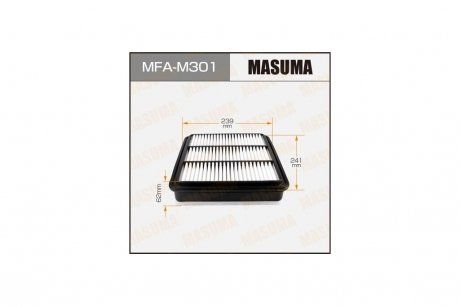 Фильтр воздушный MITSUBISHI /L200/ V2500 05- MASUMA MFAM301