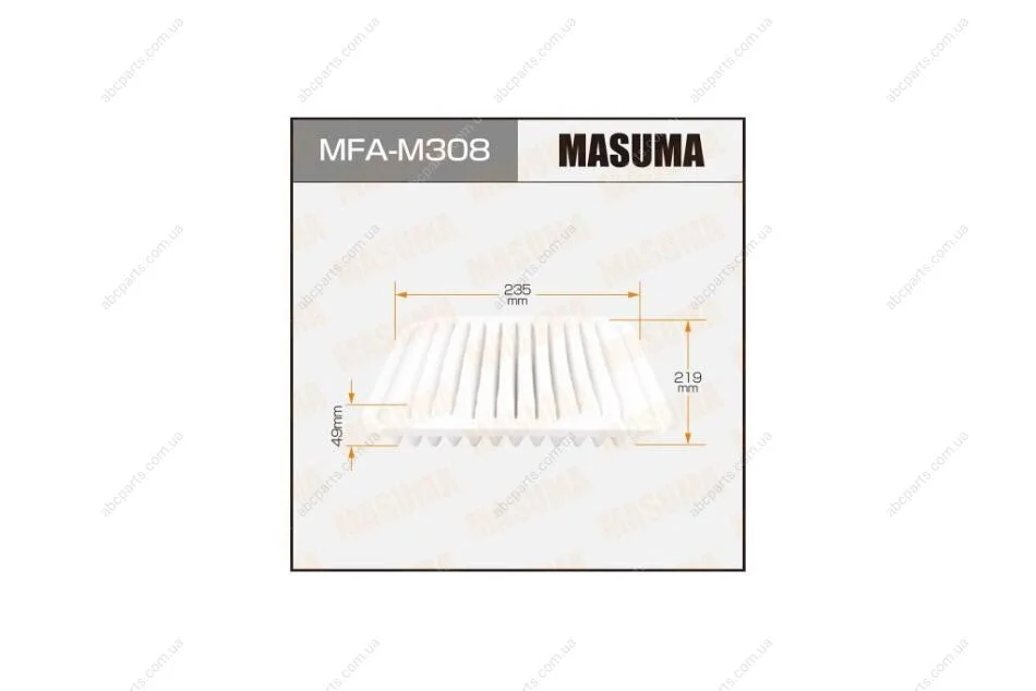 Фильтр воздушный (MFA-M308) MASUMA MFAM308 (фото 1)