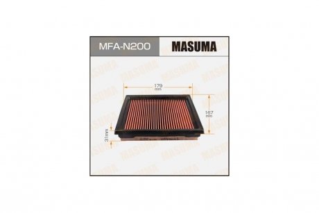 Фильтр воздушный с масляной пропиткой NISSAN/ SKYLINE/ V36 06- MASUMA MFAN200