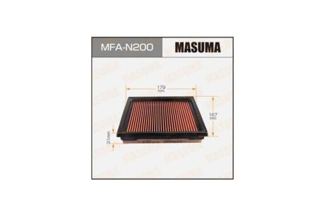 Фільтр повітряний NISSAN/ SKYLINE/ V36 06- з просоченням маслом (MFA-N200) MASUMA MFAN200