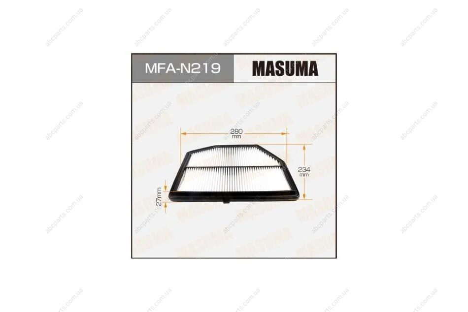 Фільтр повітряний Nissan Murano, Pathfinder/ Infinity QX60 (engine QR25DE) (14-) (MFA-N219) MASUMA MFAN219 (фото 1)
