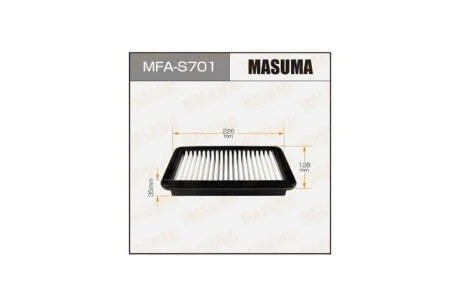 Фільтр повітряний SUZUKI/ SX4/ YA11SYB11SYC11S 06- (MFA-S701) MASUMA MFAS701